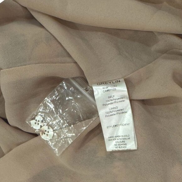 Greylin Floral Ruffle Long Sleeve Belted Dress Medium Multicolor - Picture 9 of 12